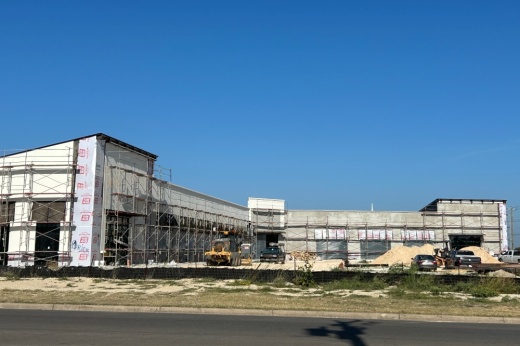 A new Thrive Pet Healthcare location is under construction at 3639 Gattis School Road, Round Rock, with construction completion expected in the next six months. (Brooke Sjoberg/Community Impact)