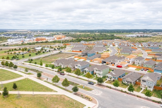 overview of Trace, a master-planned community in San Marcos