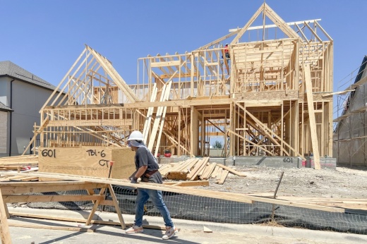 Construction in Liberty Hill's Santa Rita Ranch neighborhood