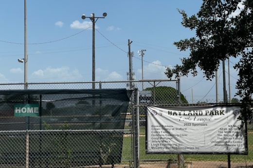 Baseball field in Bayland Park