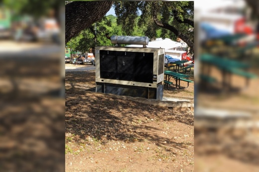 The old generator located at City Hall.