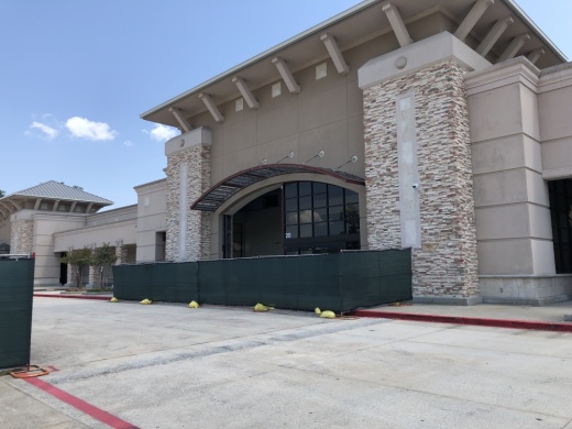 An empty anchor store at a shopping center