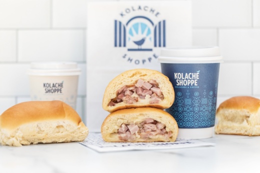 kolaches and coffee cup