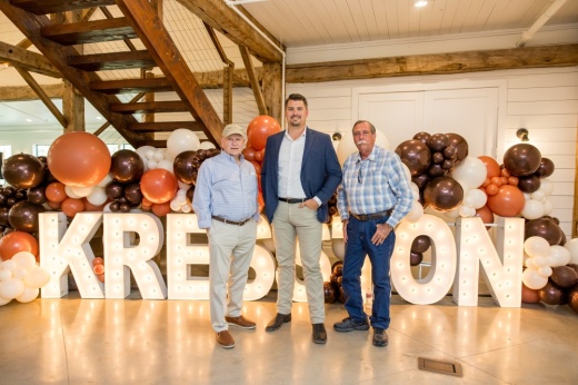 Members of the Kresston development team at the unveiling of the new name. (Courtesy Johnson Development)