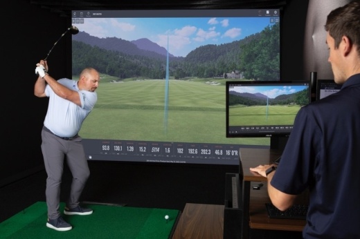 man swinging a golf club