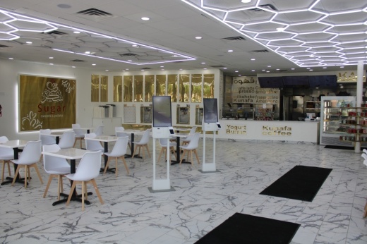 Sugar shop and counter.