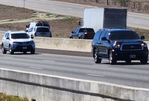 Cars driving on I-35.