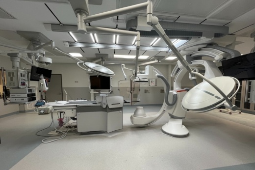 A photo of a hybrid operating room