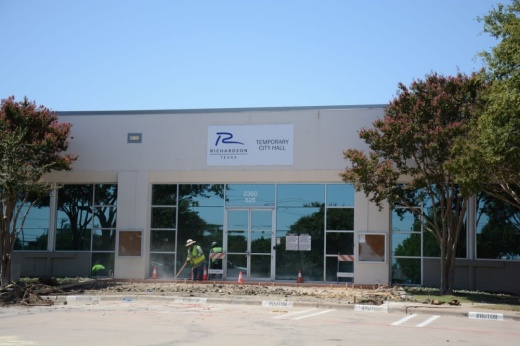The temporary city hall space for Richardson
