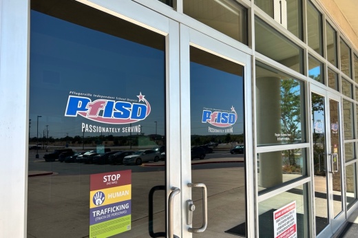 Pflugerville ISD building entrance