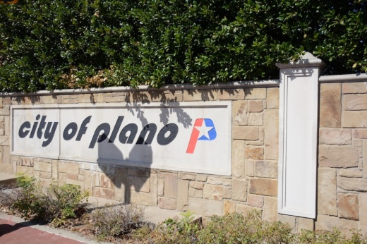 city of plano brick wall signage