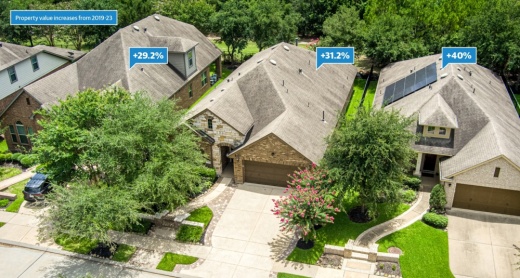 Houses with rising property values