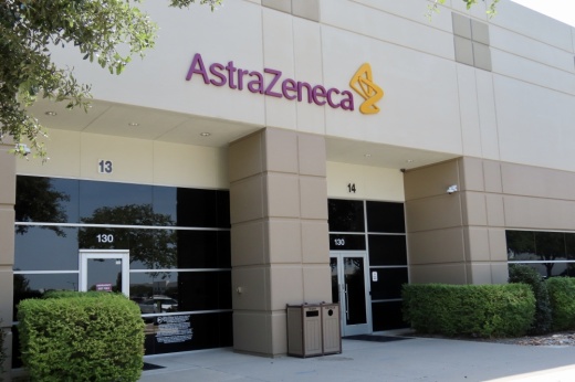 Facade of AstraZeneca manufacturing site in Coppell.