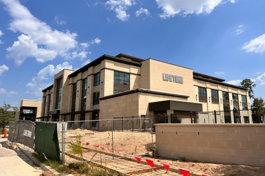 The exterior of a construction site at a building