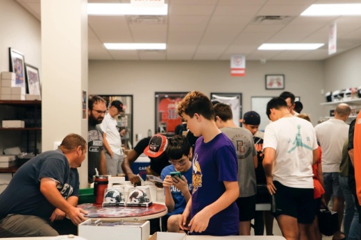 People attending an event at Cardboard Heroes.
