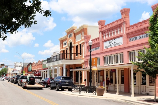 Historic buildings along downtown Bastrop