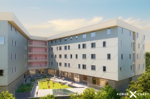 Artist rendering of The Sasha residential development