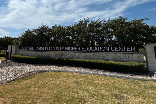 outdoor signage that says east williamson county higher education center hutto campus