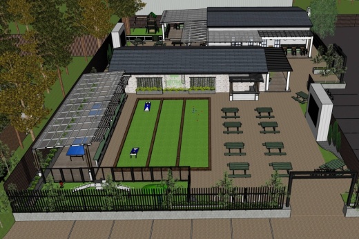 rendering of NettBar's outdoor area