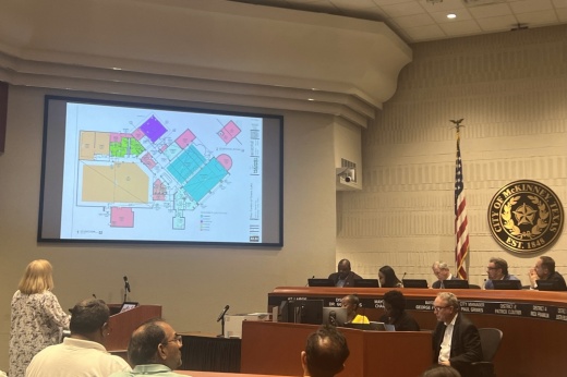 Patricia Jackson presenting to council members