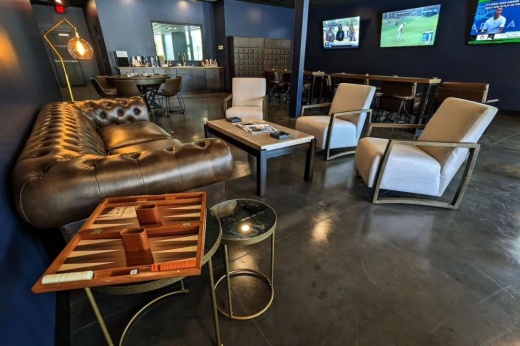 Bespoke Cigar Lounge and Social Club, located in Woodforest, opened Aug. 8 and includes a retail shop with hundreds of boxes of premium, hand-rolled cigars as well as a social club and lounge for members. (Courtesy Bespoke Cigar Lounge and Social Club)