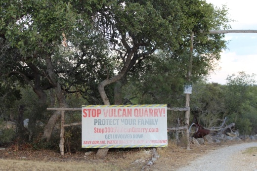 sign against the development