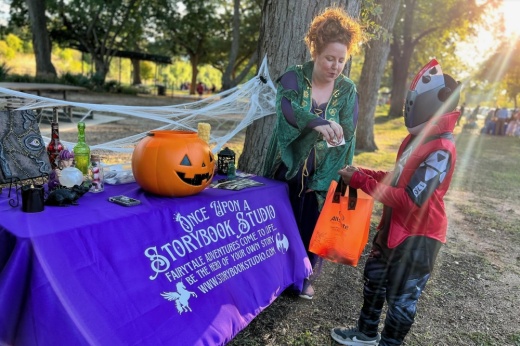 child receives candy