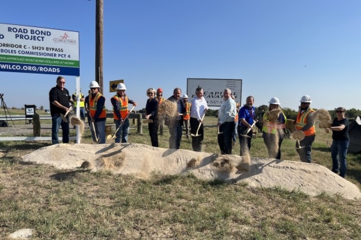 Group shoveling dirt