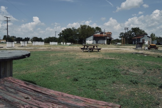 Empty lot where there used to be food trucks near downtown Pflugerville.