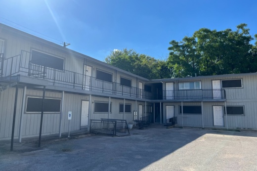 Exterior of vacant Mary Lee Foundation building complex