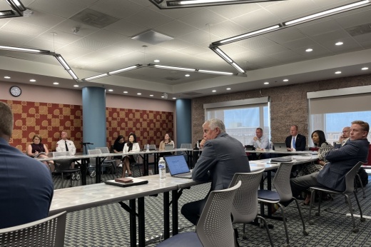 frisco council at a work session in the admin building
