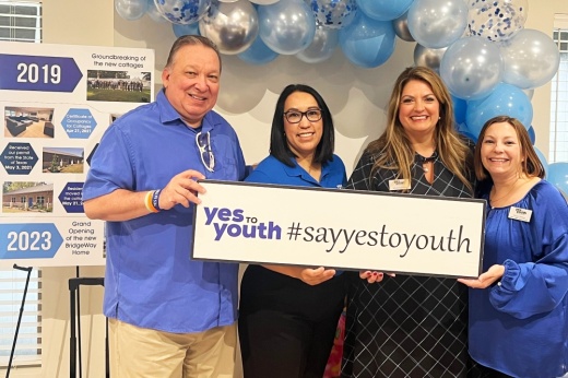 Yes To Youth Montgomery County Youth Services celebrates the completed expansion of its shelter, the BridgeWay Home, on Oct. 4. (Courtesy Yes To Youth Montgomery County Youth Services)