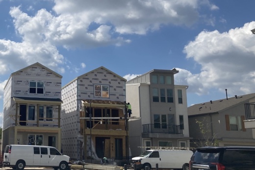 Houses under construction