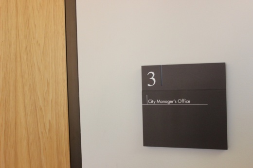 city manager's office sign