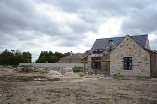 Construction at Coppell housing development Blackberry Farm