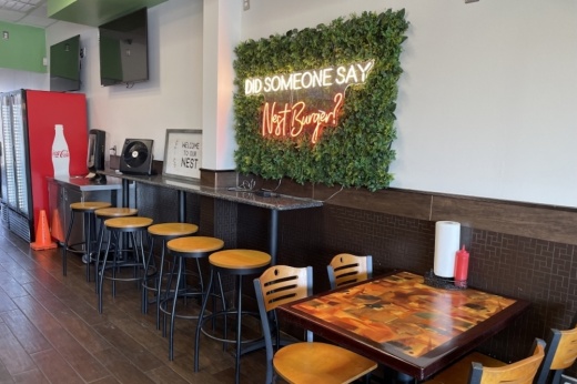 Nest Burger seating area
