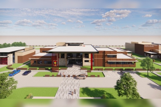 Rendering of the fire headquarters campus