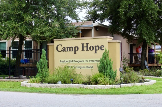 Camp Hope front sign