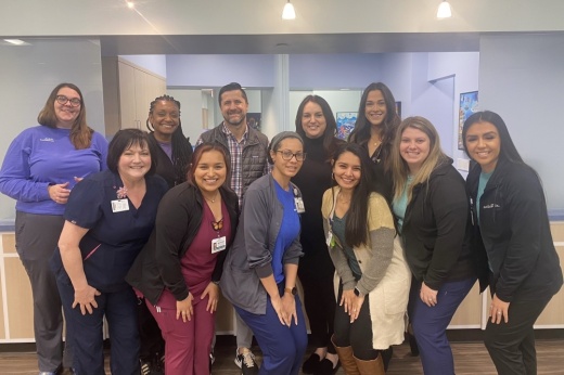 Staff posed at Cooks Children's Pediatrics in Trophy Club