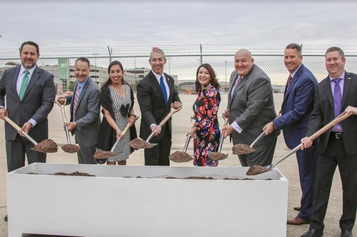 photo of airport ceremony