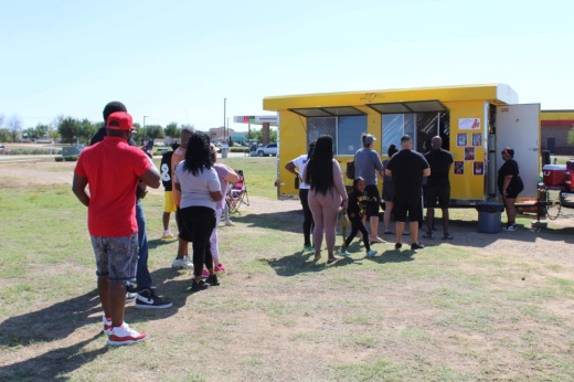Line at Hearts & Soul Fried Chicken & Fish