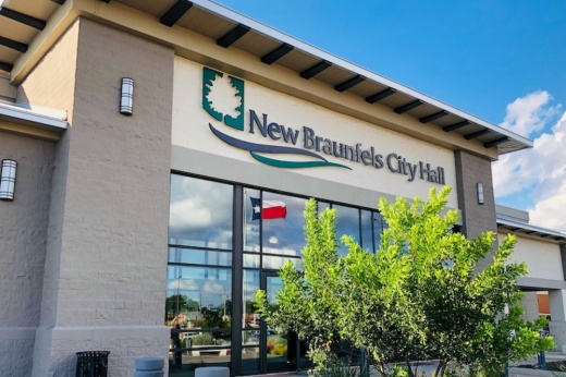 exterior of new braunfels city hall