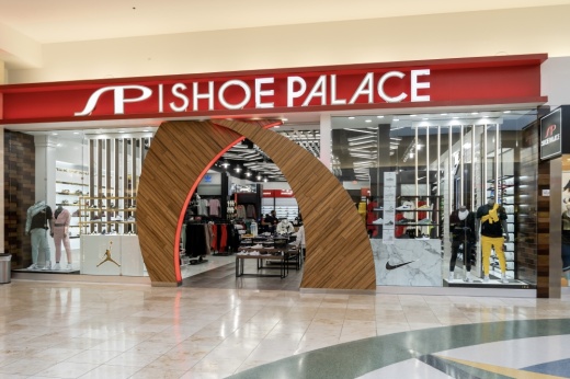 The storefront of a Shoe Palace store
