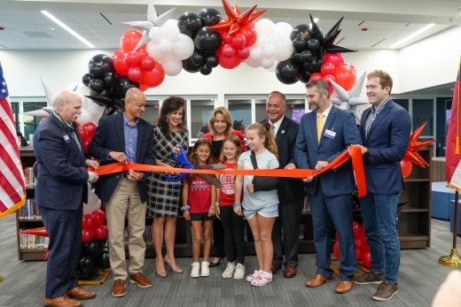 CCISD officials cut the ribbon on the newly renovated Ross Elementary School.