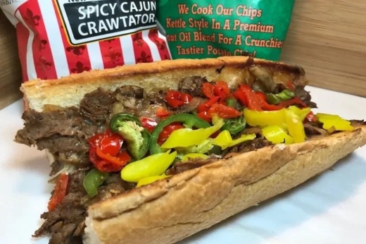 Jalapeno Philly Cheesesteak sub sandwich