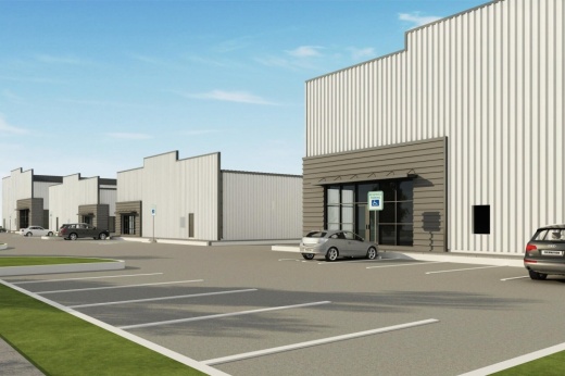 Rendering of the Katy Gaston Business Park. (Courtesy See Tim Sell Property Group)