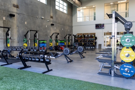 Photo of the indoor fitness center at Memorial Hermann Sports Park-Pearland. (Courtesy Memorial Hermann Pearland Hospital)