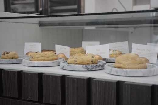 Cookie display case inside Chip Cookies