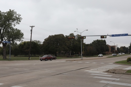 The intersection of Greenville Avenue and Buckingham Road
