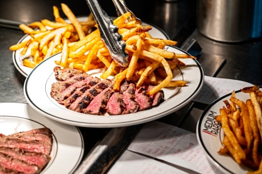 steak and fries on a plate